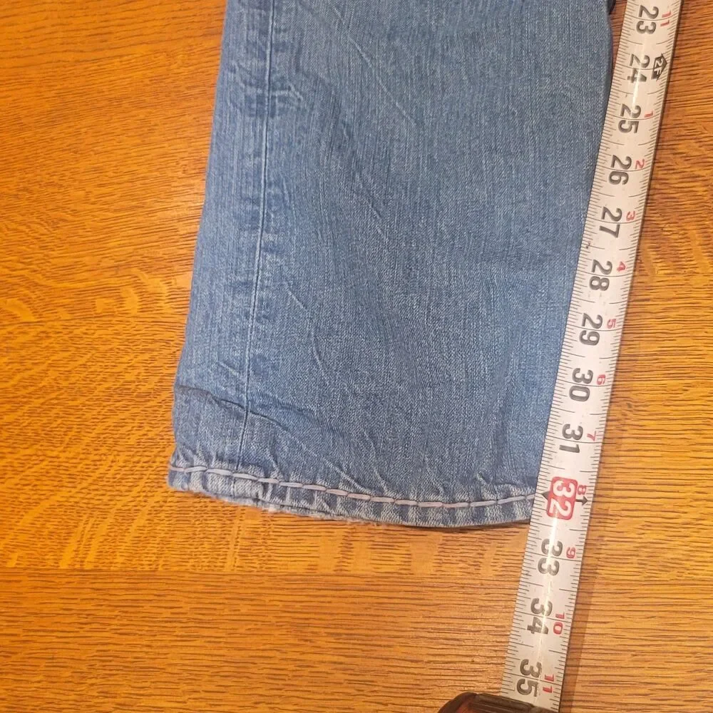 True Religion Geno Super T Mens Straight Jeans Blue 100% Cotton USA Made Size 36